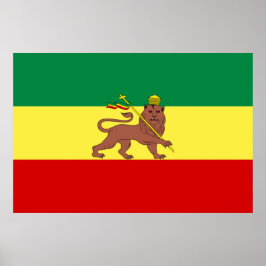 Rastafarian Flag (Rastafarianism) (Rasta) Poster