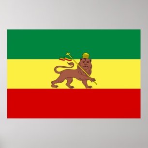 Rastafarian Flag (Rastafarianism) (Rasta) Poster