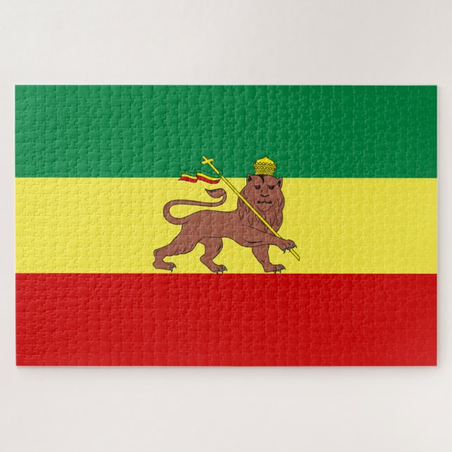Rastafarian Flag (Rastafarianism) (Rasta) Puzzle (Horizontal)