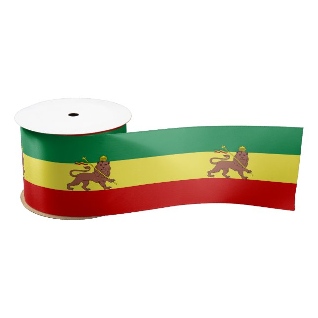 Rastafarian Flag (Rastafarianism) (Rasta) Satinband (Spule)
