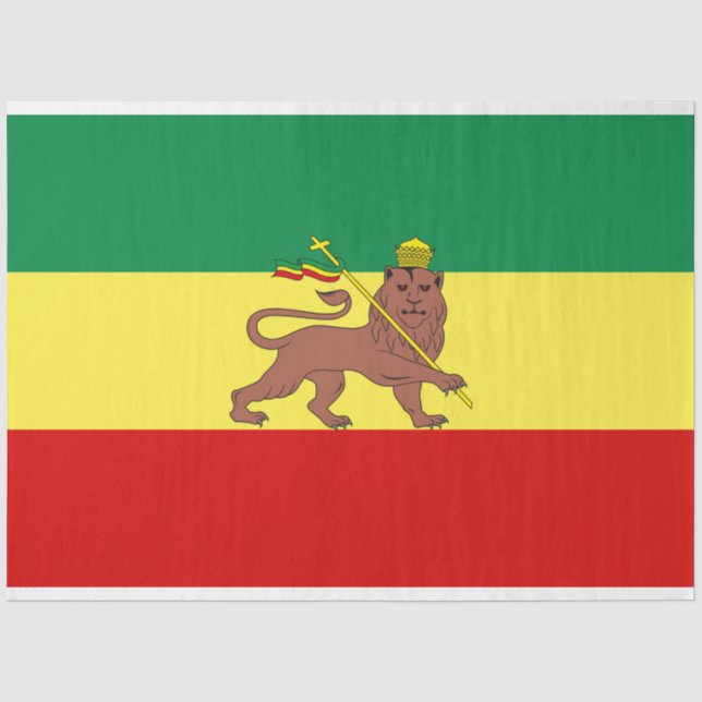Rastafarian Flag (Rastafarianism) (Rasta) Seidenpapier (Vorderseite)