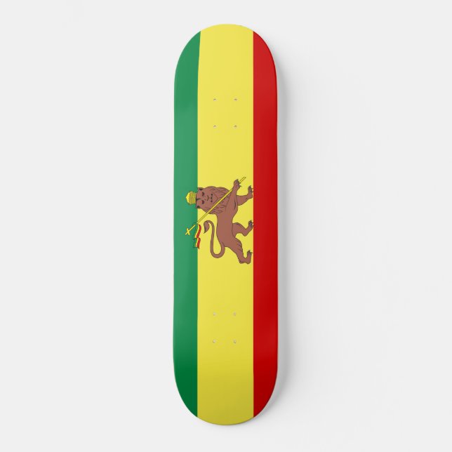 Rastafarian Flag (Rastafarianism) (Rasta) Skateboard (Vorderseite)