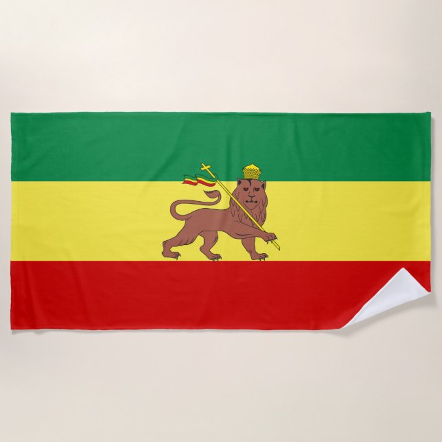Rastafarian Flag (Rastafarianism) (Rasta) Strandtuch (Vorderseite)