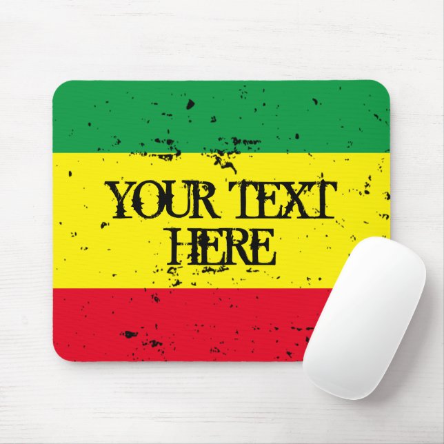 Rastafarian Flag Reggae Musik grün gelb rot Mousepad (Mit Mouse)