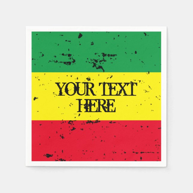 Rastafarian flagge reggae Geburtstagsparty Napkins Serviette (Vorderseite)