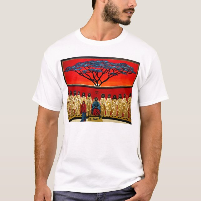 Rastafarian letztes Abendessen T-Shirt (Vorderseite)