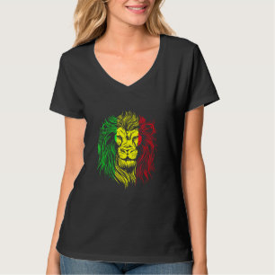 Rastafarian Lion Mandala Reggae Music Jamaica Rast T-Shirt