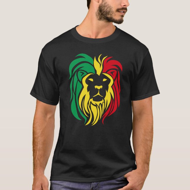 RASTAFARIAN LION T - Shirt Design for Men (Vorderseite)