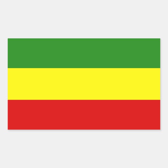 Rastafarian Pride Flag Rechteckiger Aufkleber (Vorderseite)