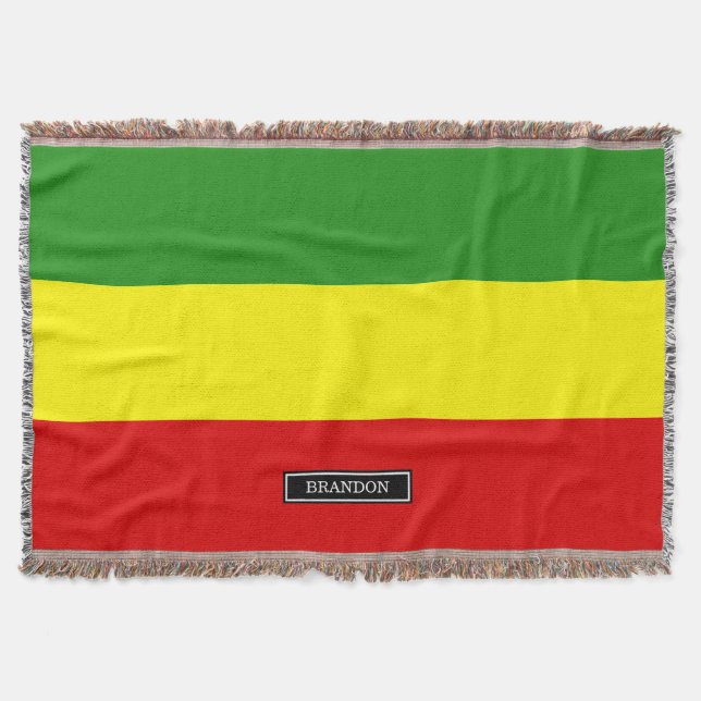 Rastafarian Stolz-Flagge Decke (Vorderseite)