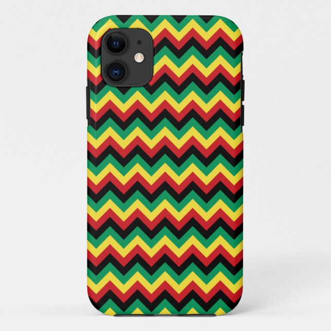 Rastafarian Zickzack Case-Mate iPhone Hülle (Rückseite)