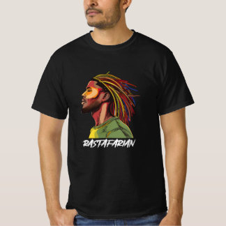 Rastafarier mit farbenfroher Dreadlock Hair T-Shirt