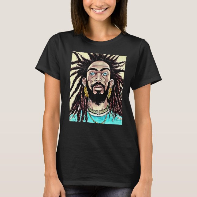 Rastaman Reggae Dub Jah Rasta Design Premium_7 T-Shirt (Vorderseite)
