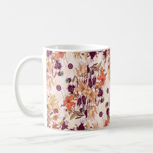 Rasterdarstellung. Blume Kaffeetasse (Links)