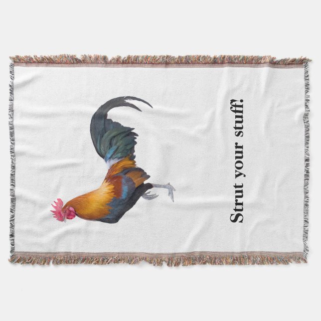 Rasterdecke mit der Aufschrift "Strut Your Stuff" Decke (Vorderseite)