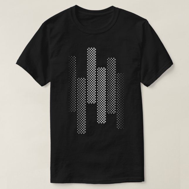 Rasterlinien in abstraktem Design T-Shirt (Design vorne)