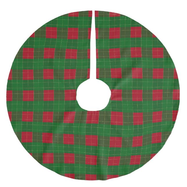 Rastermuster für karierte Karo Polyester Weihnachtsbaumdecke (Vorderseite)