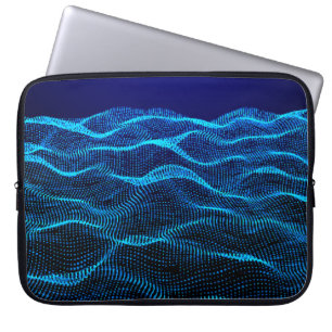 Rasterpunkte Abstrakter Landschaftshintergrund. Cy Laptopschutzhülle