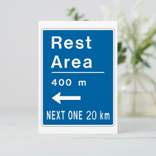 Rastplatz-Straßenschild-Einladungen Einladung