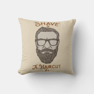 Rasur & Frisur Retro-Barbier-Shop-Grafiktyp Kissen