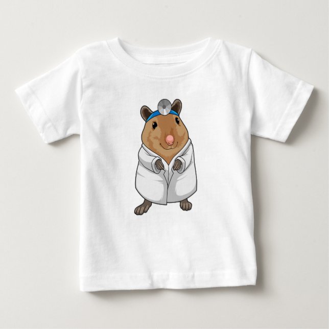Rat als Doktor mit Doctor's Coat Baby T-shirt (Vorderseite)