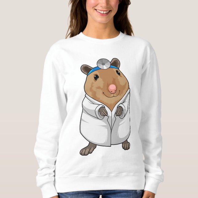 Rat als Doktor mit Doctor's Coat Sweatshirt (Vorderseite)