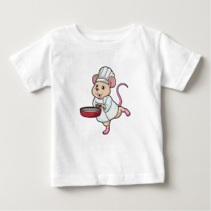 Rat als Koch mit Pan & Cooking Hut Baby T-shirt