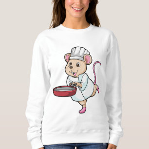 Rat als Koch mit Pan & Cooking Hut Sweatshirt