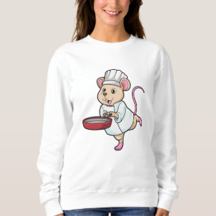 Rat als Koch mit Pan & Cooking Hut Sweatshirt
