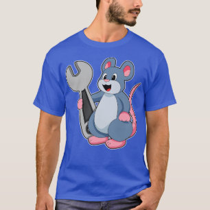 Rat als Mechaniker mit Wrench T-Shirt