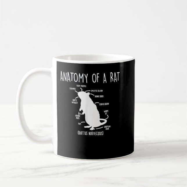 Rat Anatomy Mouse Lover Rodent Whisperer Kaffeetasse (Links)