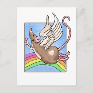 Rat Angel Post Card Postkarte