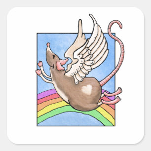 Rat Angel Sticker