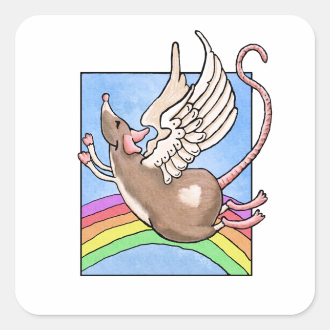 Rat Angel Sticker (Vorderseite)