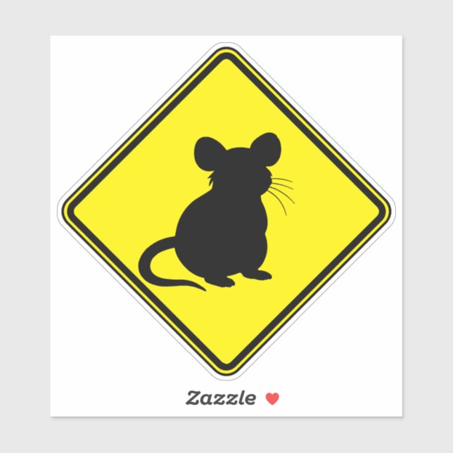 Rat Art Rat Clip Art Silhouette Tierische Art Warn Aufkleber (Blatt)