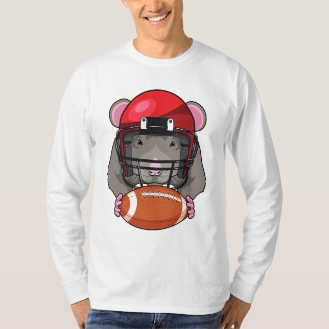 Rat at Football Sports T-Shirt (Vorderseite)