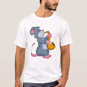 Rat bei Musik mit Saxophon T-Shirt
