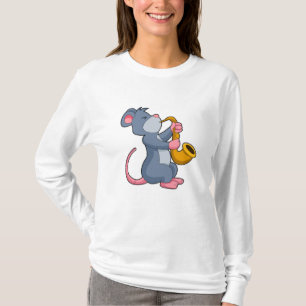 Rat bei Musik mit Saxophon T-Shirt