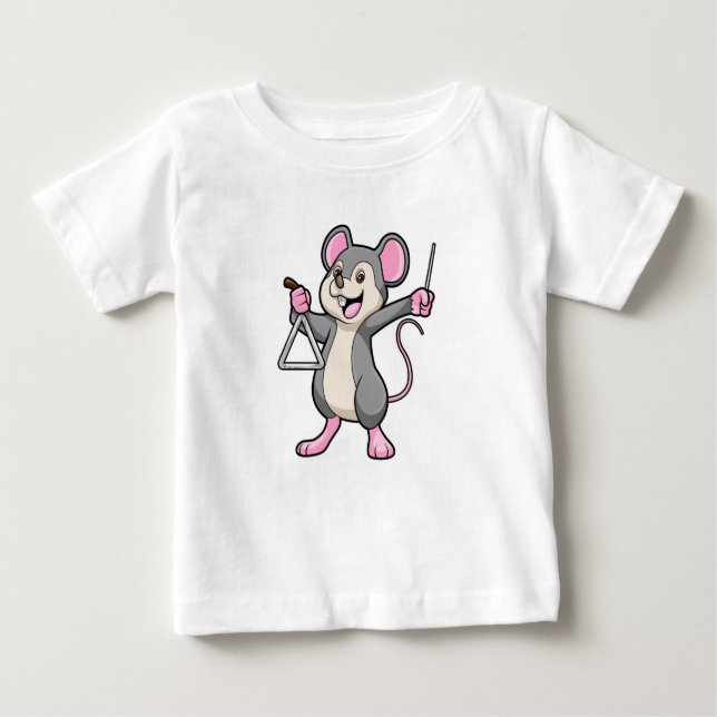 Rat bei Musik mit Triangel Baby T-shirt (Vorderseite)