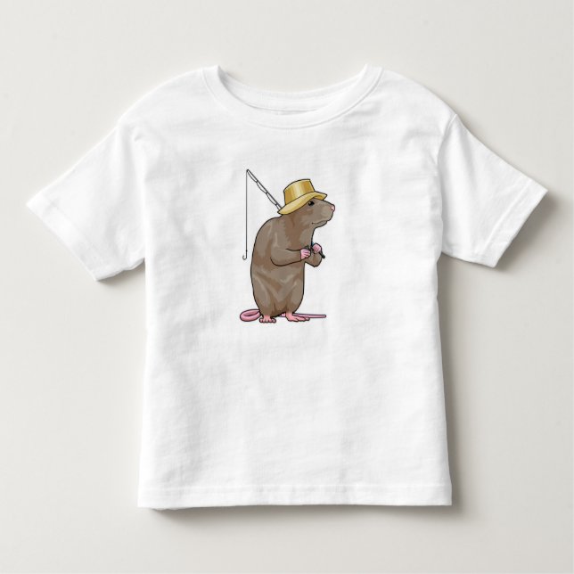 Rat beim Fischen mit Angelrute Kleinkind T-shirt (Vorderseite)