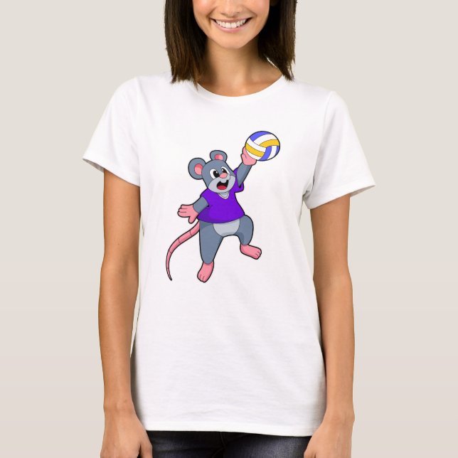 Rat beim Volleyball Sports T-Shirt (Vorderseite)
