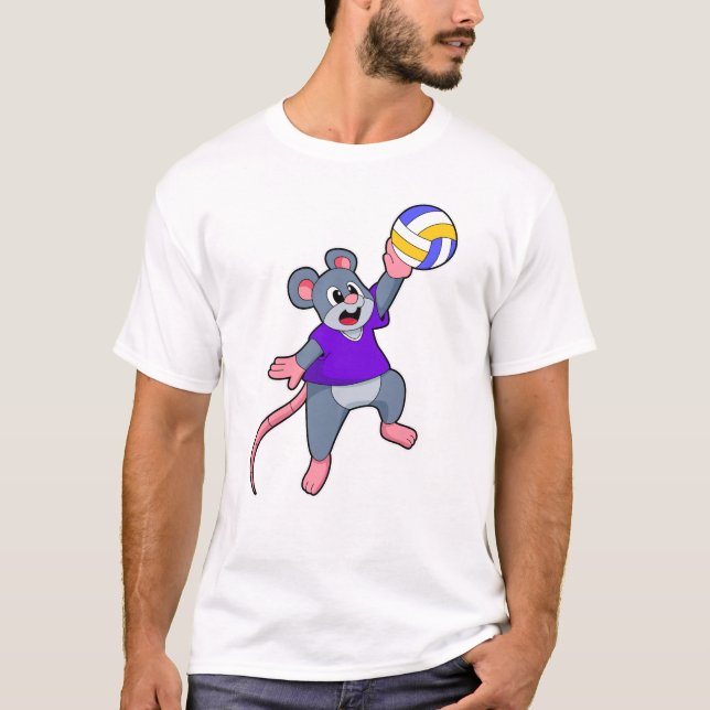 Rat beim Volleyball Sports T-Shirt (Vorderseite)