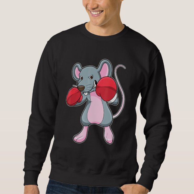 Rat Boxer Boxing Gloves Sweatshirt (Vorderseite)