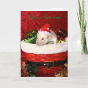 Rat Christmas Card Feiertagskarte
