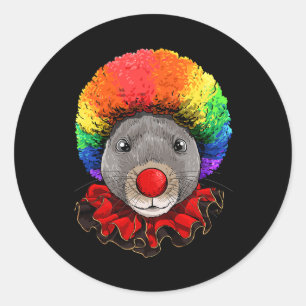 Rat Clown Mouse Rat Rodent Circus 78 Runder Aufkleber