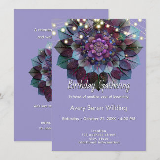 Rat der Blätter | Mandala-Kunst S/W Einladung