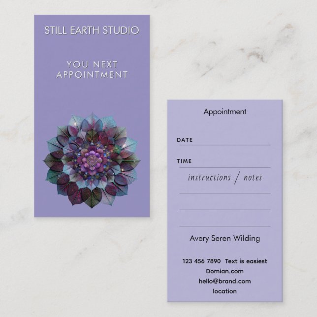 Rat der Blätter | Mandala Terminkarte (Vorne/Hinten)