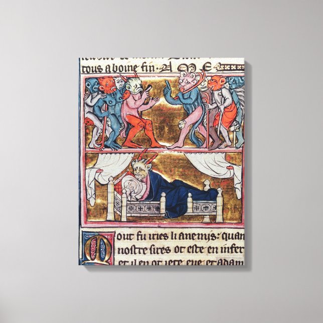 Rat der Dämonen von 'l'Histoire de Merlin' Leinwanddruck (Vorderseite)