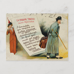 Rat eines Nervenfachmanns, den Lebensstil zu änder Postkarte