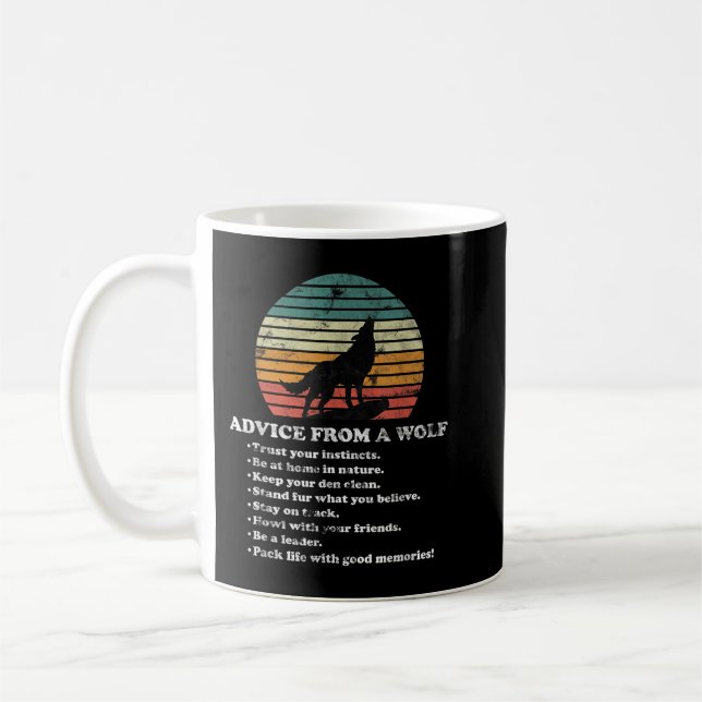 Rat eines Wolfes Kaffeetasse (Links)